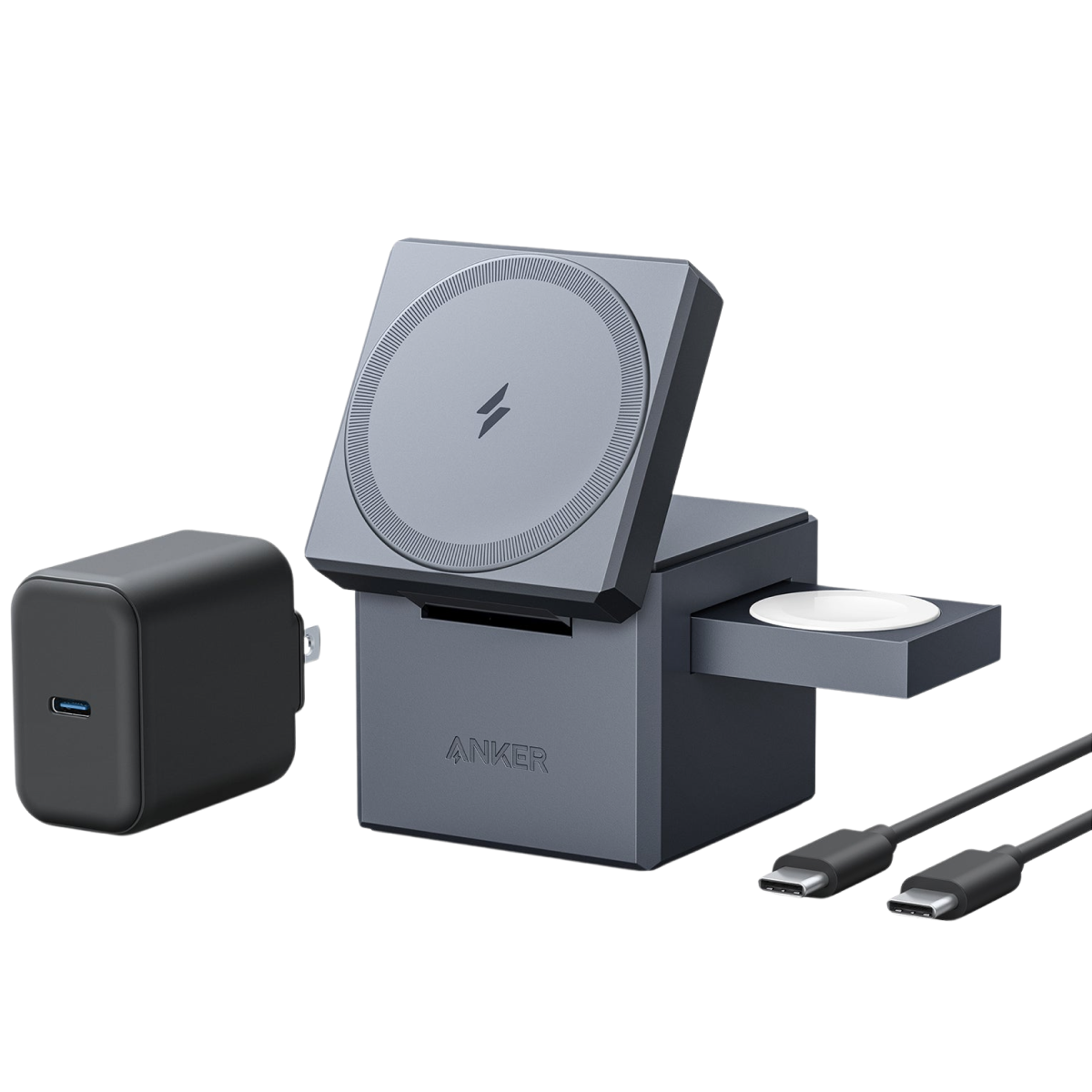 Anker Anker 3-in-1 Cube with MagSafe - Gray Anker Anker 3-in-1 Cube with MagSafe - Gray